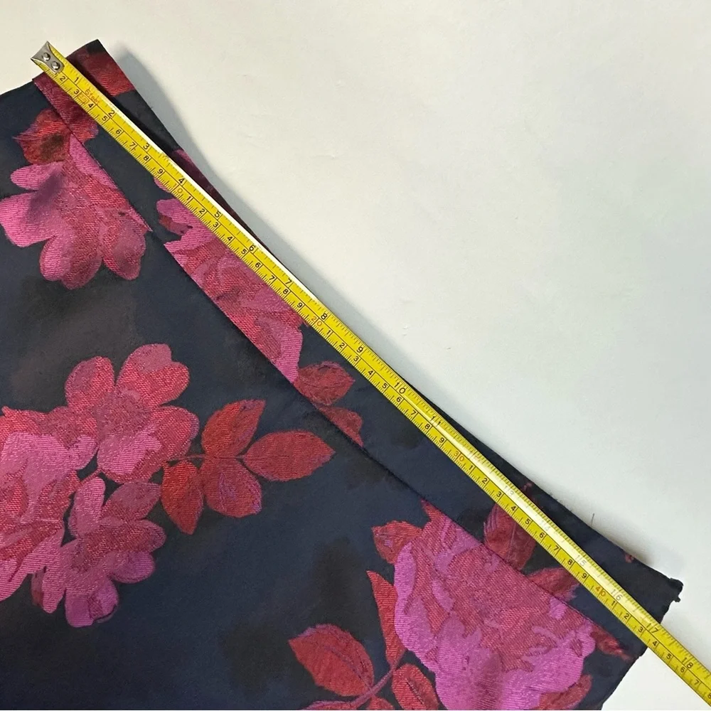 Lucy Paris Floral Navy Blue Pink Ruffle Mini Skirt Skort Large - Picture 9 of 12